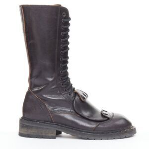 Ann Demeulemeester Leather Combat Boots